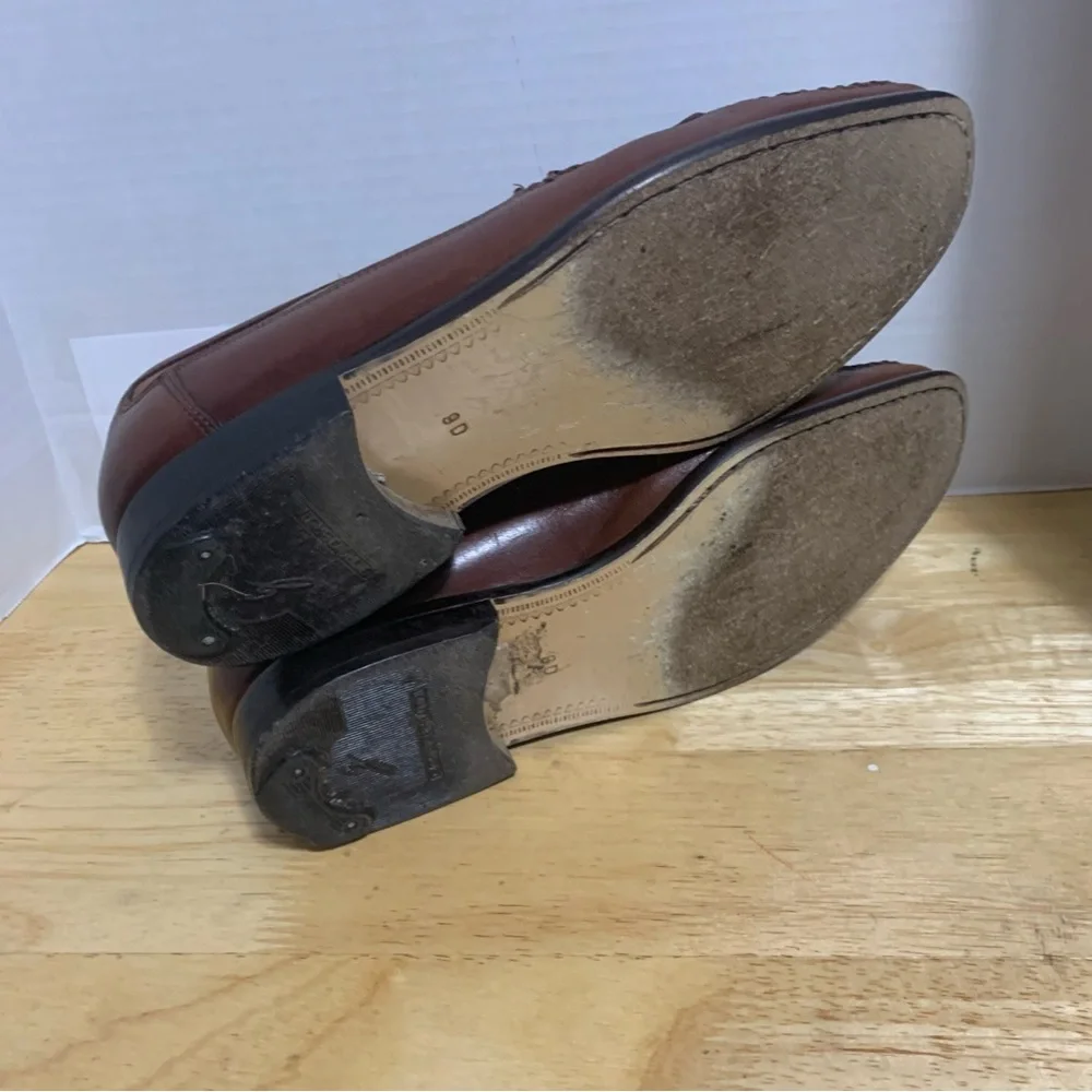 Mens GIORGIO BRUTINI Le Glove Loafers Brown Leather Kiltie Tassel Shoes Sz‎ 9D